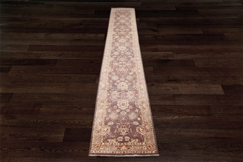 Chobi Red Runner Hand Knotted 210 X 194  Area Rug 151-18208 Image 4