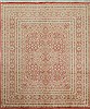 Pishavar Red Square Hand Knotted 10 X 10  Area Rug 151-18212 Thumb 0