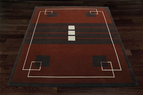 Modern Red Hand Knotted 80 X 100  Area Rug 151-18216 Image 6