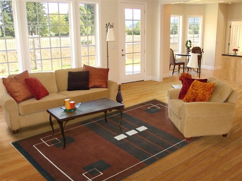 Modern Red Hand Knotted 80 X 100  Area Rug 151-18216 Image 4