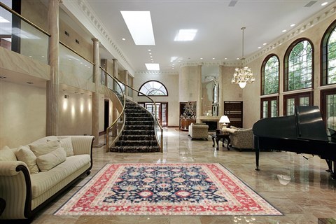 Kazak Blue Hand Knotted 80 X 100  Area Rug 151-18217 Image 1