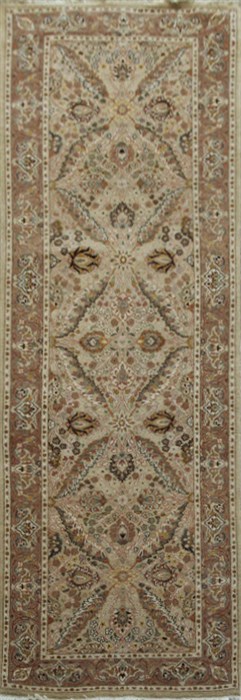 Chobi Green Runner Hand Knotted 28 X 80  Area Rug 151-18228 Image 0