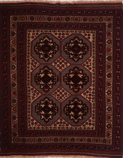 Kilim Red Square Hand Knotted 77 X 84  Area Rug 100-18231 Image 0