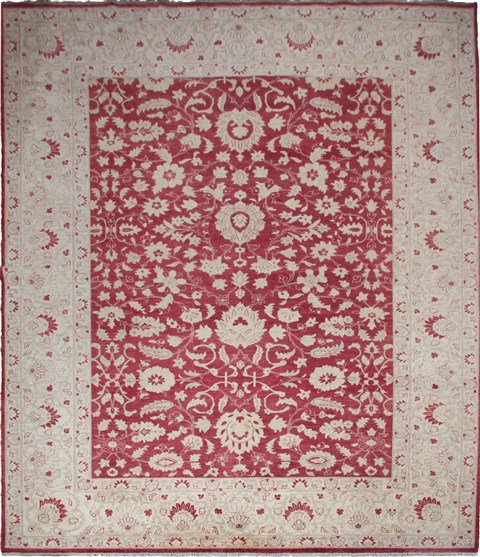 Chobi Red Hand Knotted 120 X 146  Area Rug 151-18233 Image 0