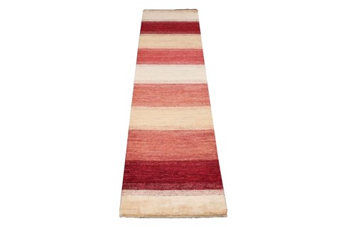 Modern Multicolor Runner Hand Knotted 27 X 100  Area Rug 151-18242 Image 0