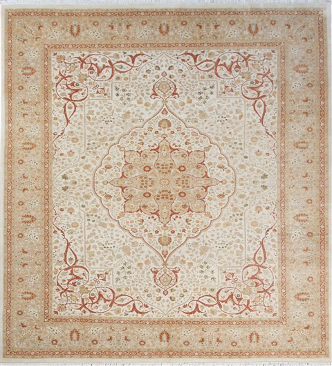 Chobi White Hand Knotted 90 X 120  Area Rug 151-18245 Image 0