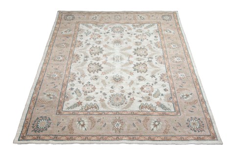 Indo-Nepal White Hand Knotted 80 X 100  Area Rug 151-18246 Image 9
