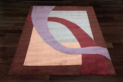 Indo-Nepal Multicolor Hand Knotted 80 X 100  Area Rug 151-18248 Image 6