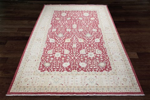 Chobi Red Hand Knotted 120 X 180  Area Rug 151-18256 Image 1