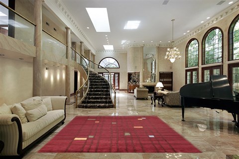 Modern Red Hand Knotted 80 X 100  Area Rug 151-18258 Image 1