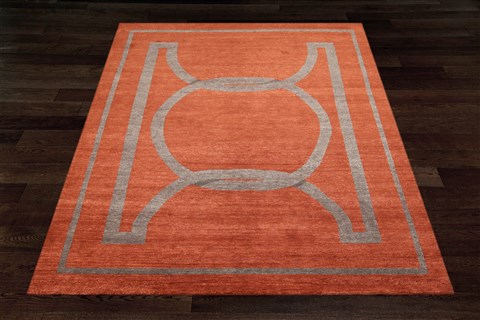 Modern Red Hand Knotted 80 X 100  Area Rug 151-18259 Image 6