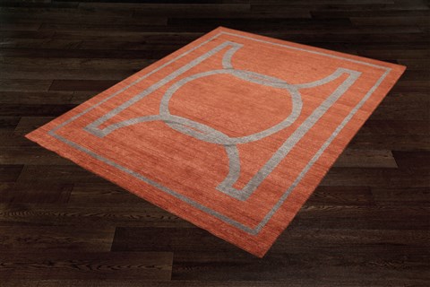 Modern Red Hand Knotted 80 X 100  Area Rug 151-18259 Image 8