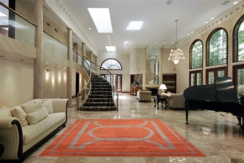 Modern Red Hand Knotted 80 X 100  Area Rug 151-18259 Image 1