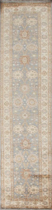 Chobi Blue Runner Hand Knotted 26 X 1210  Area Rug 151-18261 Image 0