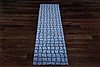 Modern Blue Runner Hand Knotted 28 X 100  Area Rug 151-18268 Thumb 1