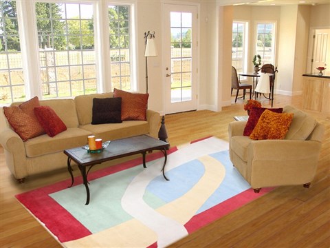 Modern Multicolor Hand Knotted 80 X 100  Area Rug 151-18270 Image 4
