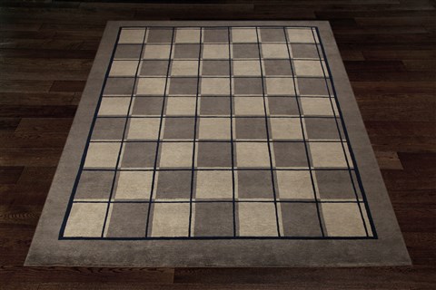 Modern Grey Hand Knotted 90 X 120  Area Rug 151-18273 Image 4