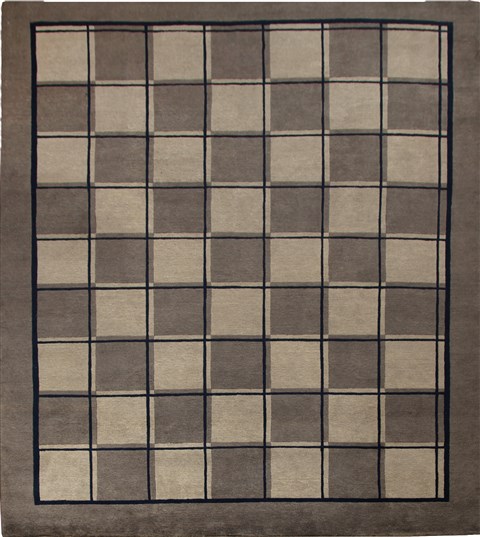 Modern Grey Hand Knotted 90 X 120  Area Rug 151-18273 Image 0