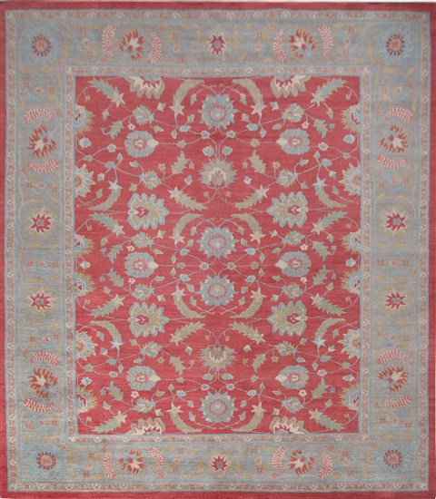 Indo-Nepal Red Hand Knotted 100 X 140  Area Rug 151-18274 Image 0