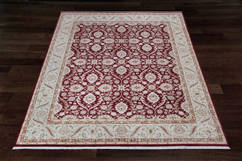 Chobi Red Hand Knotted 90 X 120  Area Rug 151-18278 Image 4