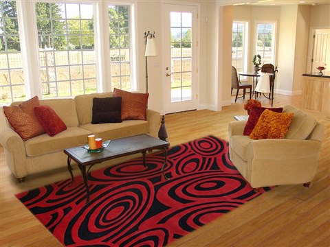 Modern Multicolor Hand Knotted 80 X 100  Area Rug 151-18282 Image 3