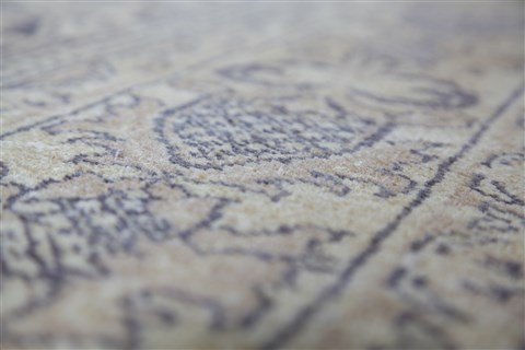 Chobi White Hand Knotted 90 X 110  Area Rug 151-18284 Image 4