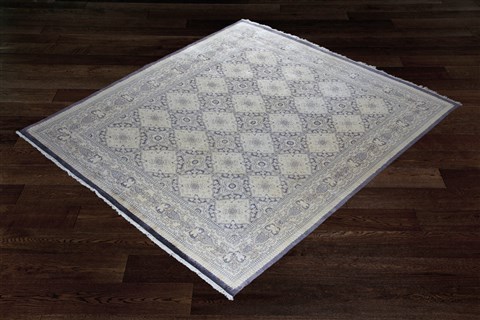 Chobi White Hand Knotted 90 X 110  Area Rug 151-18284 Image 12