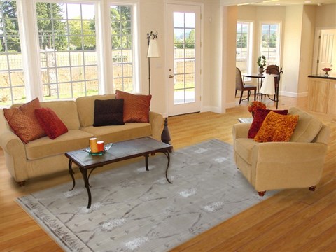 Modern Grey Hand Knotted 80 X 100  Area Rug 151-18291 Image 4