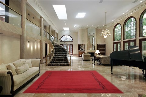 Indo-Nepal Red Hand Knotted 80 X 100  Area Rug 151-18294 Image 1