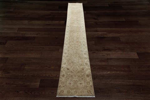 Chobi Green Runner Hand Knotted 24 X 180  Area Rug 151-18297 Image 1