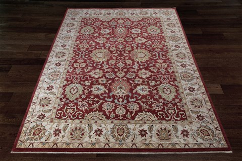 Chobi Red Hand Knotted 100 X 140  Area Rug 151-18298 Image 1