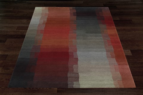 Modern Multicolor Hand Knotted 80 X 100  Area Rug 151-18302 Image 6