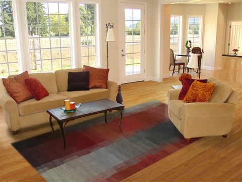 Modern Multicolor Hand Knotted 80 X 100  Area Rug 151-18302 Image 4