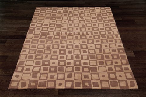 Indo-Nepal Brown Hand Knotted 80 X 100  Area Rug 151-18304 Image 7