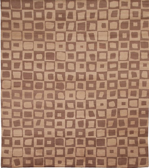 Indo-Nepal Brown Hand Knotted 80 X 100  Area Rug 151-18304 Image 0