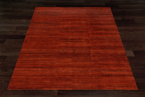 Indo-Nepal Red Hand Knotted 80 X 100 Area Rug 151-18305 Image 6