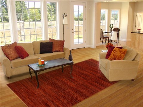 Indo-Nepal Red Hand Knotted 80 X 100 Area Rug 151-18305 Image 4