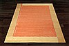 Indo-Nepal Orange Hand Knotted 80 X 100  Area Rug 151-18306 Thumb 7