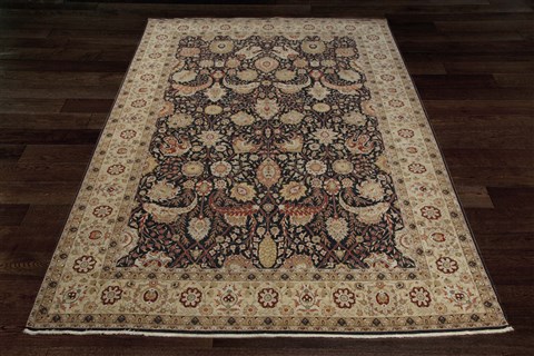 Jaipur Black Square Hand Knotted 10 X 10  Area Rug 151-18307 Image 10