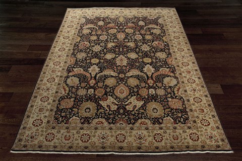 Jaipur Black Square Hand Knotted 10 X 10  Area Rug 151-18307 Image 12