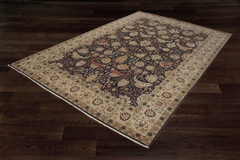 Jaipur Black Square Hand Knotted 10 X 10  Area Rug 151-18307 Image 6