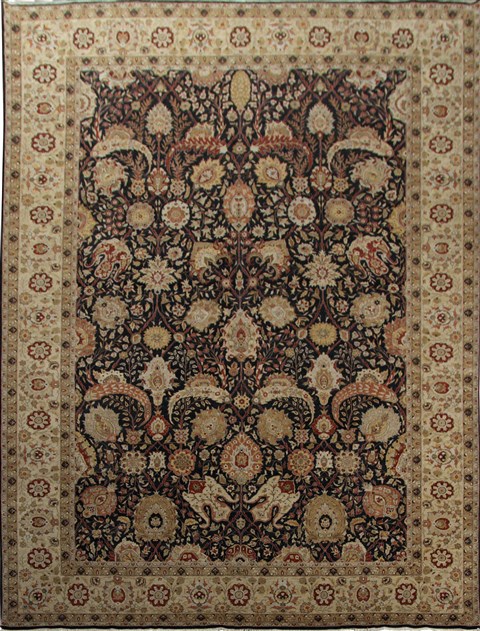 Jaipur Black Square Hand Knotted 10 X 10  Area Rug 151-18307 Image 0