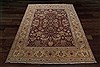 Agra Red Square Hand Knotted 10 X 10  Area Rug 151-18308 Thumb 14