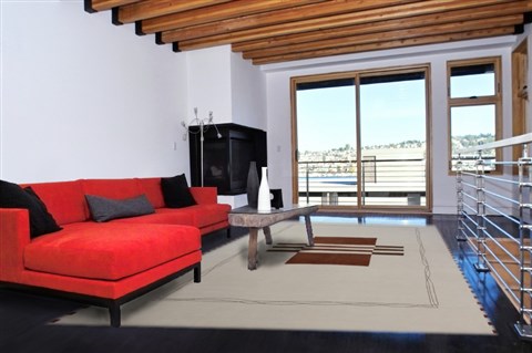 Modern White Hand Knotted 90 X 120  Area Rug 151-18313 Image 3