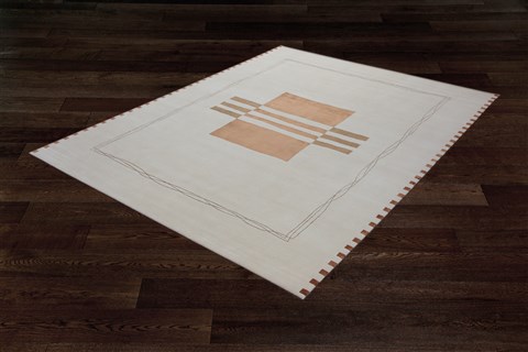 Modern White Hand Knotted 90 X 120  Area Rug 151-18313 Image 6