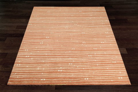 Indo-Nepal Orange Hand Knotted 80 X 100  Area Rug 151-18315 Image 13