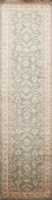 Chobi Green Runner Hand Knotted 33 X 128  Area Rug 151-18316 Image 0