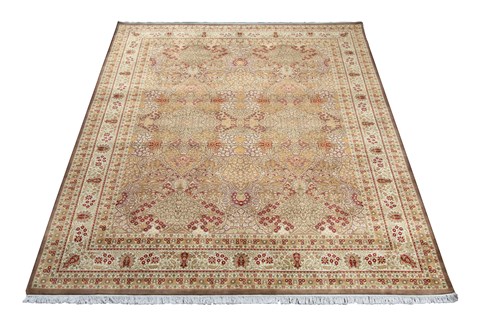 Heriz White Hand Knotted 90 X 120  Area Rug 151-18318 Image 5