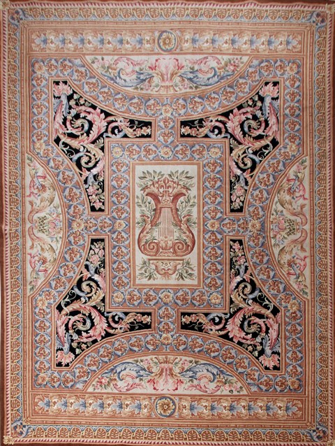 Modern Black Hand Knotted 100 X 140  Area Rug 151-18321 Image 0