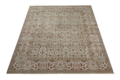 Haji Jalili White Square Hand Knotted 10 X 10  Area Rug 151-18331 Image 2
